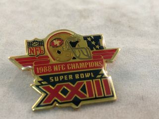 San Francisco 49ers 1988 Nfc Champions Bowl Xxiii Pin Nfl