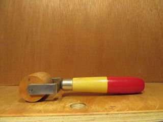 Vintage Wall Paper Seam Roller With Wood Handle 51 - E
