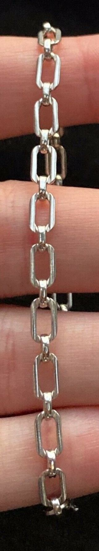 Vtg BEAU Sterling Silver 925 Chain Bracelet SIGNED 7 1/2 