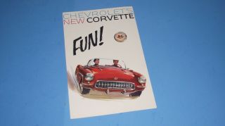 Vintage 1957 Chevrolet Corvette Chevy Dealership Color Brochure Exc Sales