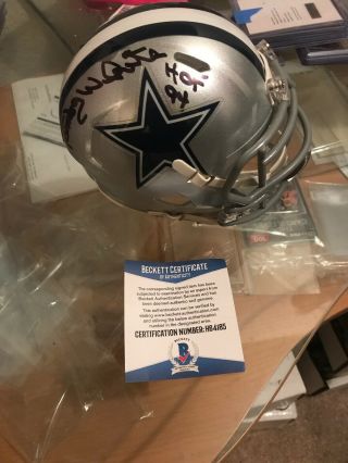 Dallas Cowboys Mini Helmet Autographed By Randy White & C.  O.  A.