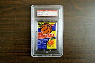 1988 - 89 Fleer Basketball Wax Pack Psa 8 Nm - Mt