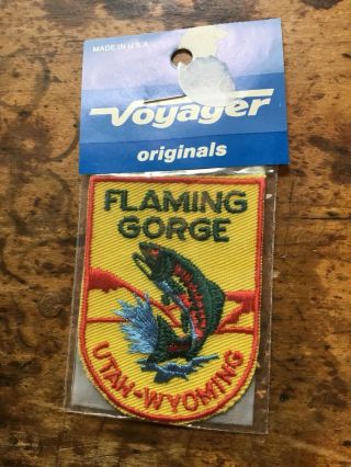 Vintage Embroidered Patch Badge Souvenir National Park Flaming Gorge Utah Mip