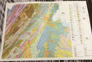Vintage Geological Map Of Virginia 15 X 21