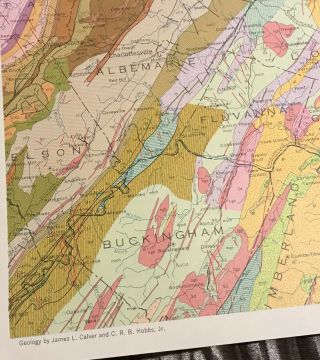 Vintage Geological Map Of Virginia 15 X 21 2