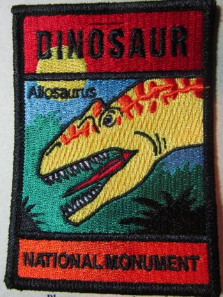 Dinosaur National Monument Allosaurus Embroidered Patch Colorado Souvenir (p76)