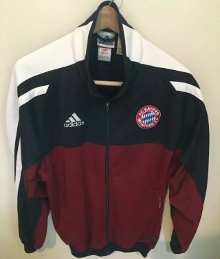 Fc Bayern Munchen Ev Adidas Jacket,  Black And Dark Red,  Size Mens S