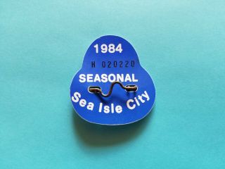 Sea Isle City Nj Jersey Beach Tag 1984 Authentic