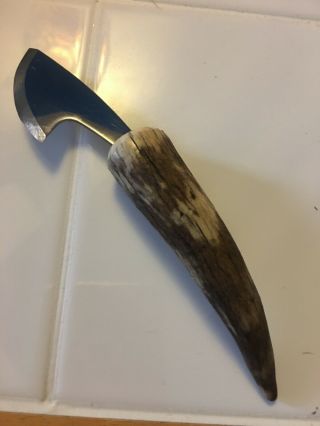 Moose Antler Ulu Style Knife