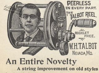 1899 Talbot Premier No.  3 Fishing Reel Print Ad – Sweet Pix