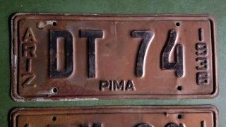 2 1936 Arizona License Plates Pima & Pinal County 3