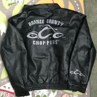 Signed Orange County Chopper Leather Jacket Size Xl In.