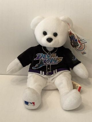 Mlb Vintage Tampa Bay Devil Rays Team Beans Plush Bear With Tags
