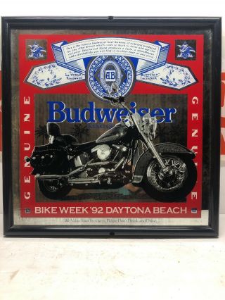 Obsolete 1992 Harley - Davidson Daytona Beach Bike Week Mirror Robison Hd 15.  5”x15