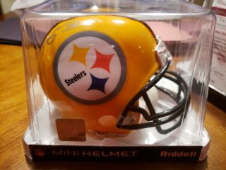 Antonio Brown - Signed Steelers Yellow Mini Helmet