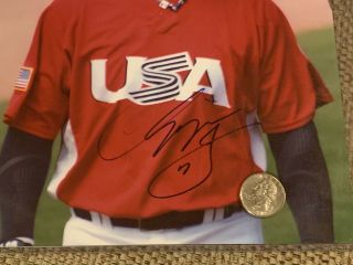 Chipper Jones Autograph 8x10” Picture Team USA 2
