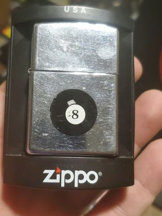 Vintage Zippo Lighter 8 Ball Pool Eight Ball Billards