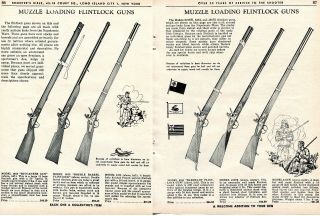 1962 2 Page Print Ad Of Muzzle Loaders 4910 Buccaneer 5033 6475 6494 4957b 6475w