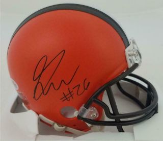 Greedy Williams Signed Cleveland Browns Mini Football Helmet Beckett Witness