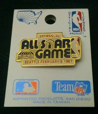 Imprinted Products 1987 Nba 37th Annual All - Star Game Collectible Enamel Pin A
