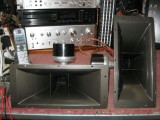 1 Pair Pioneer Pd - 40 - 4 Midrange Metal Horn Speaker 90 Degree Bent Horn W/drivers