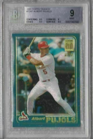 2001 Topps Traded T247 Albert Pujols Rookie Rc Bgs 9