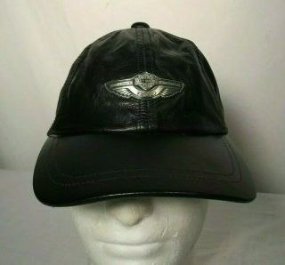 Harley Davidson 100th 100 Years Anniversary Leather Baseball Cap 2003 - One Size