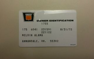 Vtg 1972 Oliver 1755 Tractor Dealer Advertising Identification Card Nos Rare