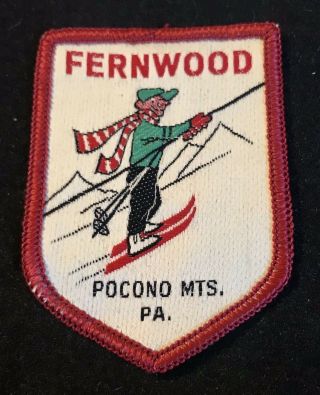 Fernwood Lost Ski Area Vintage Nos Skiing Patch Pocono Mts.  Pennsylvania Travel