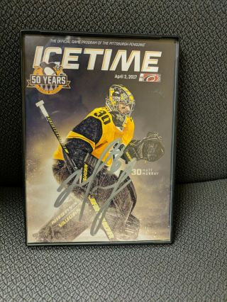 Pittsburgh Penguins Matt Murray Autograph Signed Icetime Framed