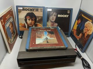 Rca Sjt - 090 Selectavision Ced Video Disc Player W Movies (rocky, )