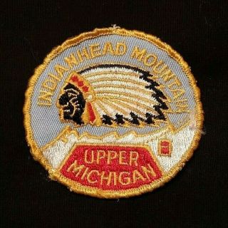 Vintage Indianhead Mountain Upper Michigan Ski Patch Pre - Owned 1960 