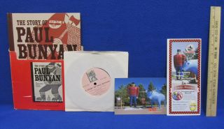 The Story Of Paul Bunyan Talking Storybook Record Postcard Attic Lumberjack Ad