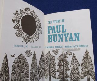 The Story Of Paul Bunyan Talking Storybook Record Postcard Attic Lumberjack Ad 3