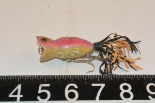 Old Early Fred Arbogast Hula Popper Crank Bait Colors Ohio Made 5 C