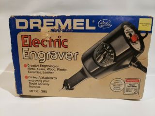 Vintage Dremel Model 290 Electric Engraver W/ Box & Instructions