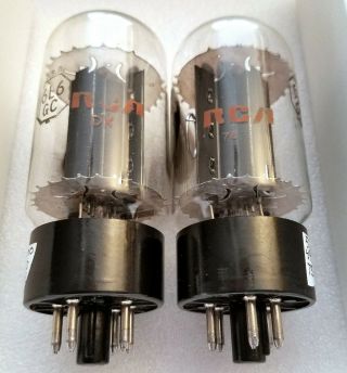 Rca 6l6gc Black Plate Holy Grail 2 - Tubes " O " Gtr Strong Matched Pair 1970 