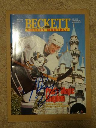 Paul Kariya & Jason Arnott Dual Autographed Beckett Cover Ducks Oilers Signed