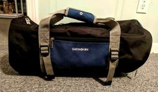 Samsonite Golf Gym Travel Grey/gray/blue Duffle Bag Vtg 21 " X10 " X10 "