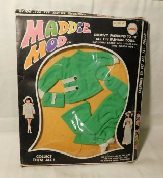 1968 Mego Maddie Mod Doll Outfit 1727 Green With Envy On Card