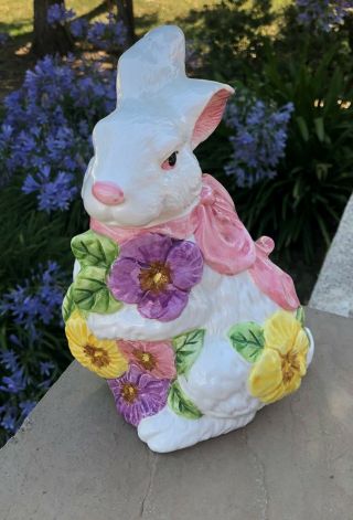 Vintage Porcelian / Ceramic Rabbit Figurine 2002 10 " Tall