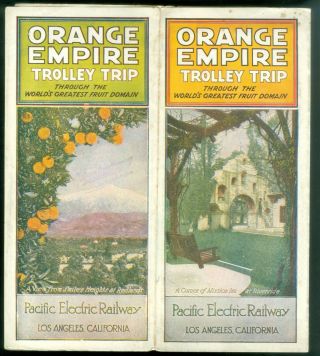 1912 Pacific Electric Brochure Orange Empire Trolley Trip