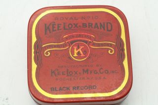 Vintage Typewriter Ribbon Tin Underwood Royal No.  10 Keelox Brand