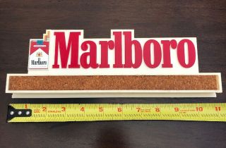 Vintage Marlboro Plastic Cork Board Clip Paper Holder Sign Advertising Note