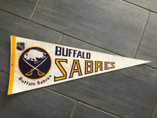 Vintage 70`s/80`s Nhl Buffalo Sabres Full Size Pennant