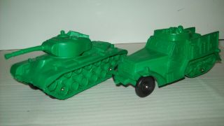 Vintage Auburn Rubber Us Army Ww2 Tank And Half Track