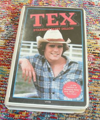 Tex 1982 Vhs Walt Disney Home Video 142vs White Clamshell Matt Dillon Vintage