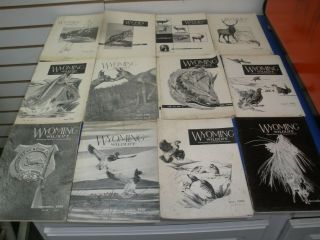 Vintage Wyoming Wild Life Magazines Complete Year 1956 Volume 20
