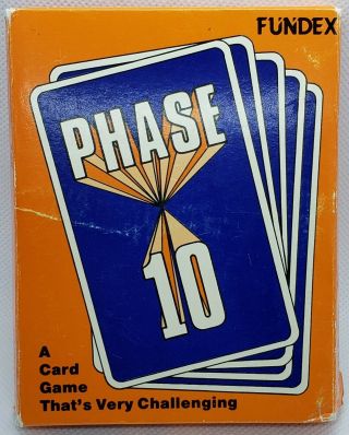 Vintage Phase 10 Card Game 1986 Complete And Instructions