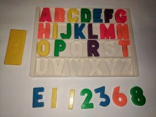 Vintage Fisher Price Little People School House 923 Alphabet Letter Tray,  Eraser